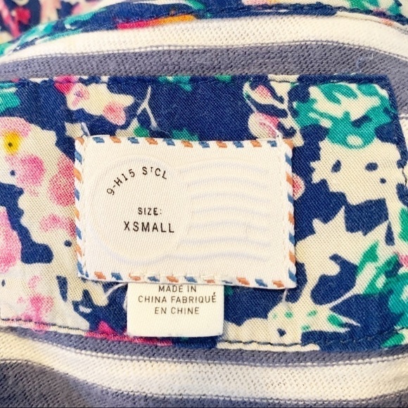 POSTMARK ANTHROPOLOGIE Striped Floral Tunic PEPLUM - Picture 8 of 10